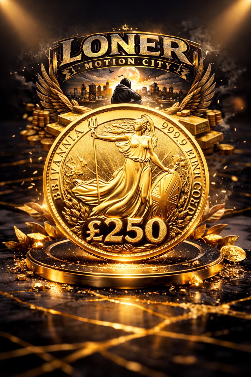 £250 Gold Britannia Coin – 999.9 Fine Gold | Loner Motion City