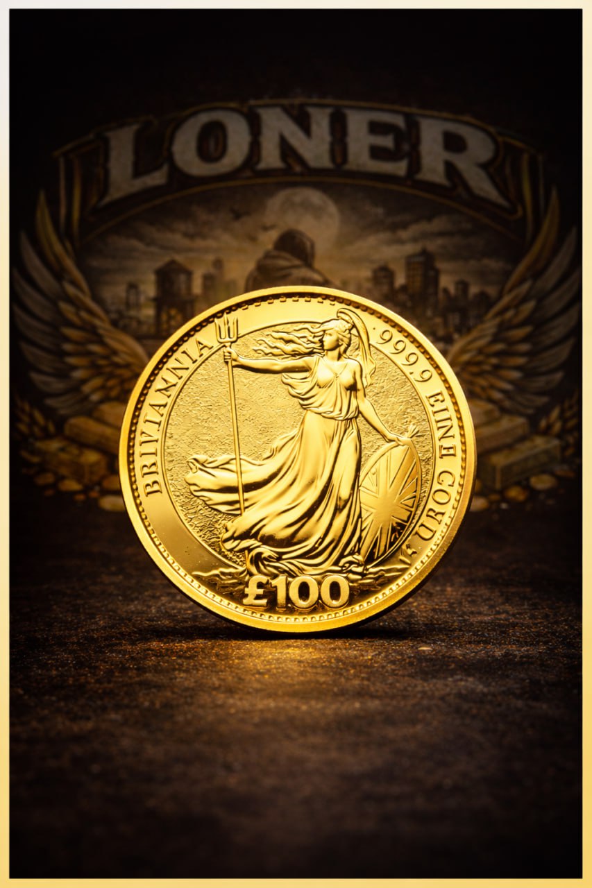 £100 Gold Britannia Coin – 999.9 Fine Gold | Loner Motion City